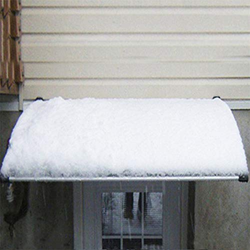 Auvent de porte 100x100 cm avec housse durable pour entrée - 7