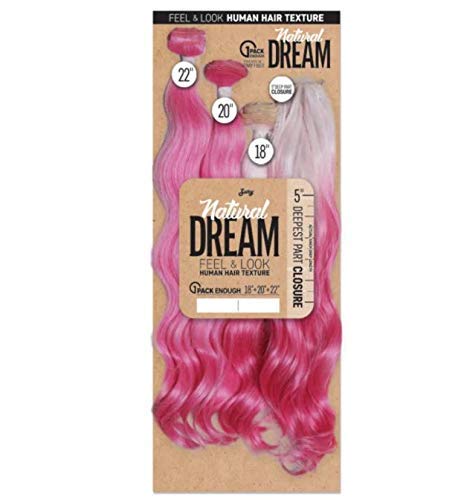 Zury Synthetic Weave NATURAL DREAM MULTI BODY 22" + 5" DEEP CLOSURE (DIPPING PURPLE)