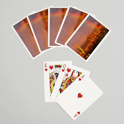 Baraja de 52 cartas estilo póker con fotografía de cactus y arcoíris miniatura 7