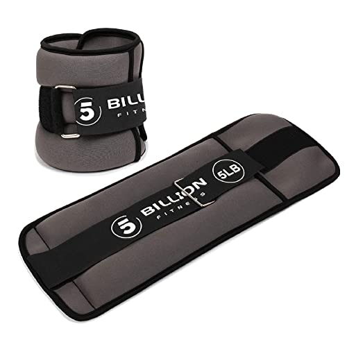 5BILLION FITNESS Ankle Weights 1pair (5lb Each), Leg Weights for Gym Fitness Workout Running Lifting,Strength Training Leg Weight Straps for Men Women Kids 5BILLION FITNESS Ankle Weights 1pair (5lb Each), Leg Weights for Gym Fitness Workout Running Lifting,Strength Training Leg Weight Straps for Men Women Kids