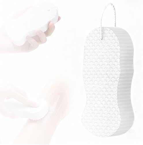 Miniatura 9 de Esponja de baño exfoliante mágica, exfoliante corporal súper suave 3D, cepillo de ducha reutilizable de mano para eliminar la piel muerta para Gris