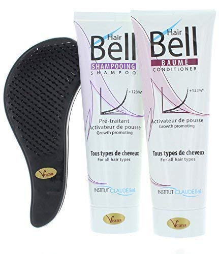 Preisvergleich Produktbild Veana HairBell Shampoo + Conditioner + DeTangler (rosa) - Haarwachstumsbeschleuniger