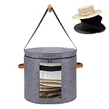 Munskine Huge Hat Boxes For Women Storage Foldable Hat Storage Boxes with Shoulder Strap & 2 Handles