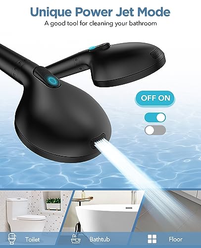 MakeFit Handheld Shower Head with Filter Matte Black - High Pressure 10 Spray Modes Filtered Shower Head with Hose, Bracket and Hard Water Shower Filters to Remove Chlorine and Heavy Metals - Thumbnail 4
