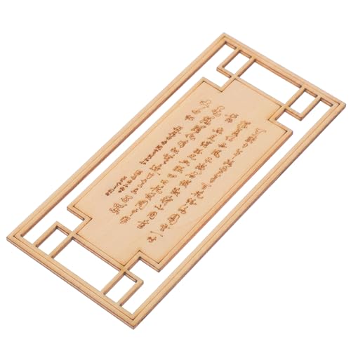 Plato japonés para sushi de madera beige miniatura 1