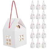 Veemoon House Shaped Gift Boxes, Paper Houses for Ccrafts 50pcs Cookie Boxes for Treat Boxes Weddings Parties Events Gifting Celebrations Paper Party Christmas Birthday Party Ornament Container
