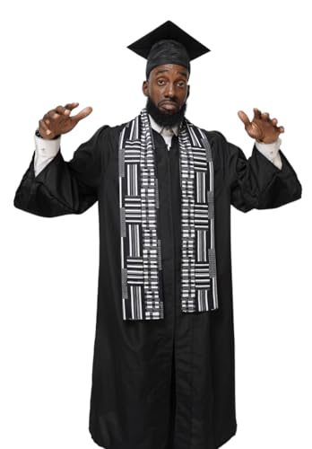 Dupsie's 1pc Kente African Print Graduation Stole, Made in Africa Black History, Festivals, Cultural, HBCU, Graduate, Schools4