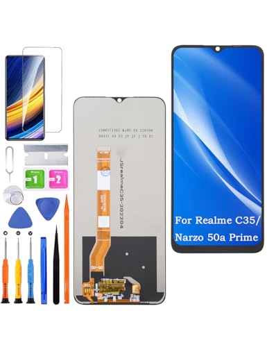 HLYGZX Pantalla original de repuesto para Realme C35 / Narzo 50a Prime LCD, RMX3511 RMX3516, kit de piezas de reparación