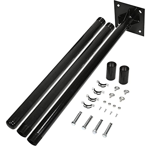 Warmwu 10Ft Sun Shade Poles - Extra Thick Heavy Duty Steel Shade Sail Post For Shade Sails, Outdoor String Light, Patio, Backyard (1 Set) #TOP18