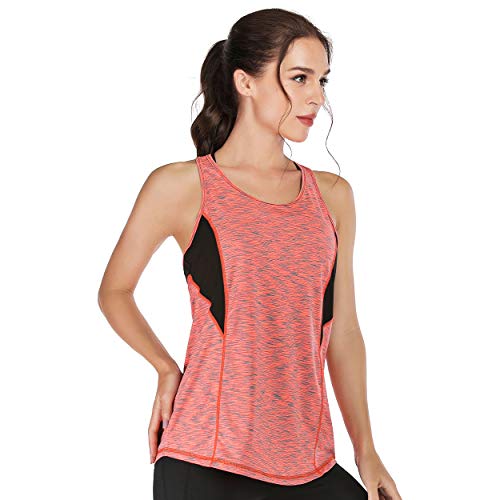 image for JUANGLA Women Sleeveless Yoga Top Moisture Wicking Athletic Shirts Qui