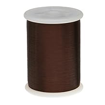 Magnet Wire, Plain Enamel Copper Wire, 42 AWG, 4 oz, 12828 Length, 0.0027" Diameter, Brown
