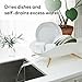 carrotez Dish Drying Rack, Dish Rack, Dish Drainer with Swivel Spout for Kitchen Counter, Auto Water Drainage, Durable, Rustproof, White