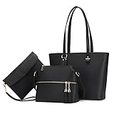 ❤️Geräumig - Big Tote / Messenger Bag: Das Innere hat ein Hauptfach, 1 Reißverschlussfach und 2 Steckfächer. Eine weitere zusätzliche Brieftaschen-Kupplung, bequem zu tragen.