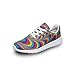 AXGM Herren Damen Sportschuhe Herren Laufschuhe Turnschuhe Sportschuhe Modisch Straßenlaufschuhe Beiläufig Leicht Trainer Schuhe Psychedelischer Regenbogen Strudel Druck Wanderschuhe White 45