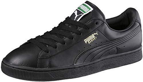 PUMA Men's Basket Classic LFS Fashion Sneaker Black/Team Gold 5 M US