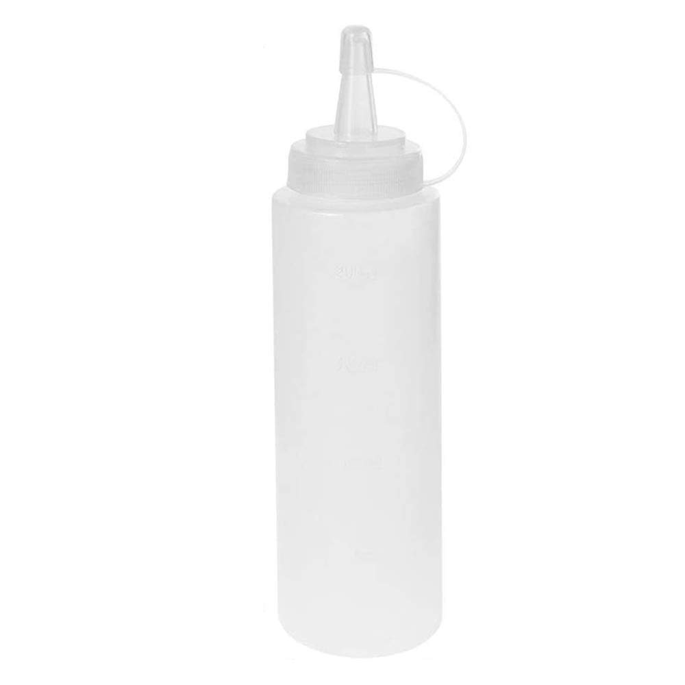 Omenluck White 6 Pieces 600Ml Seasoning Bottle Food Grade Pe Material Squeeze Sauce Mayonnaise Ketchup Salad Dressing