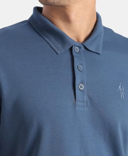 Image of Jockey 3912 Men Super Combed Cotton Rich Solid Half Sleeve Polo T-Shirt
