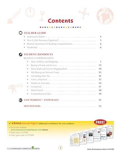 Daily Marketplace Skills Gr. 6-12 - Classroom Complete Press (Life Skills Series)
