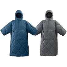 ATEPA Camping Wearable Blanket Poncho Outdoor Stadium Blanket Hoodie for Women Men,