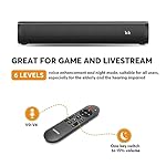Wohome 2.1ch Small Sound Bars for TV with 6 Levels Voice Enhancement, Built-in Subwoofer, 16 Inches Bluetooth 5.3 Soundbar Speakers with Optical/AUX/USB Connection, S100 - Image 3