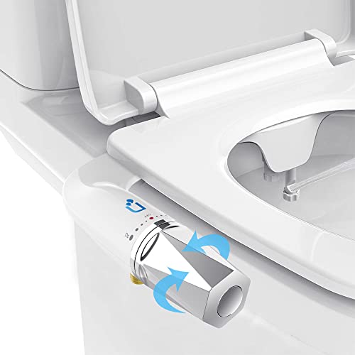Non-Electric Bidet Attachment - Hot & Cold Water, Dual Nozzles With Self-Cleaning