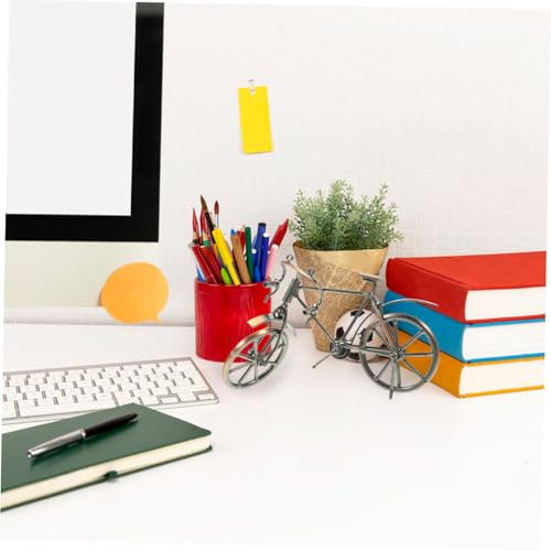 Adorno de bicicleta vintage de metal para decorar estanterías de salón y despachos elegantes 7