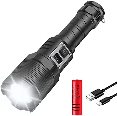 WholeFire Torches LED Super Bright, LED Torch Rechargeable XHP70, Torch