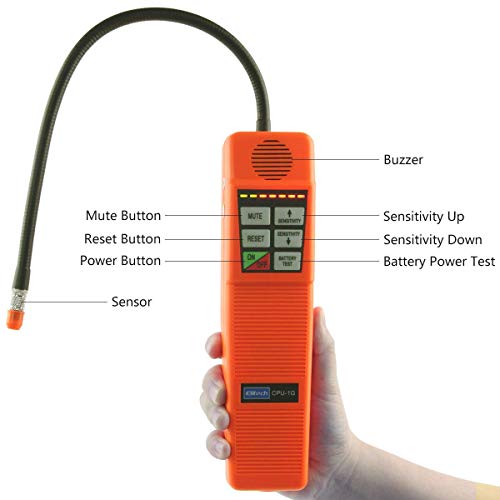 Elitech CPU-1G HVAC Leak Detector Halogen Gas Tester HVAC Refrigerant AC Sniffer R22 R410A R134A - Thumbnail 7