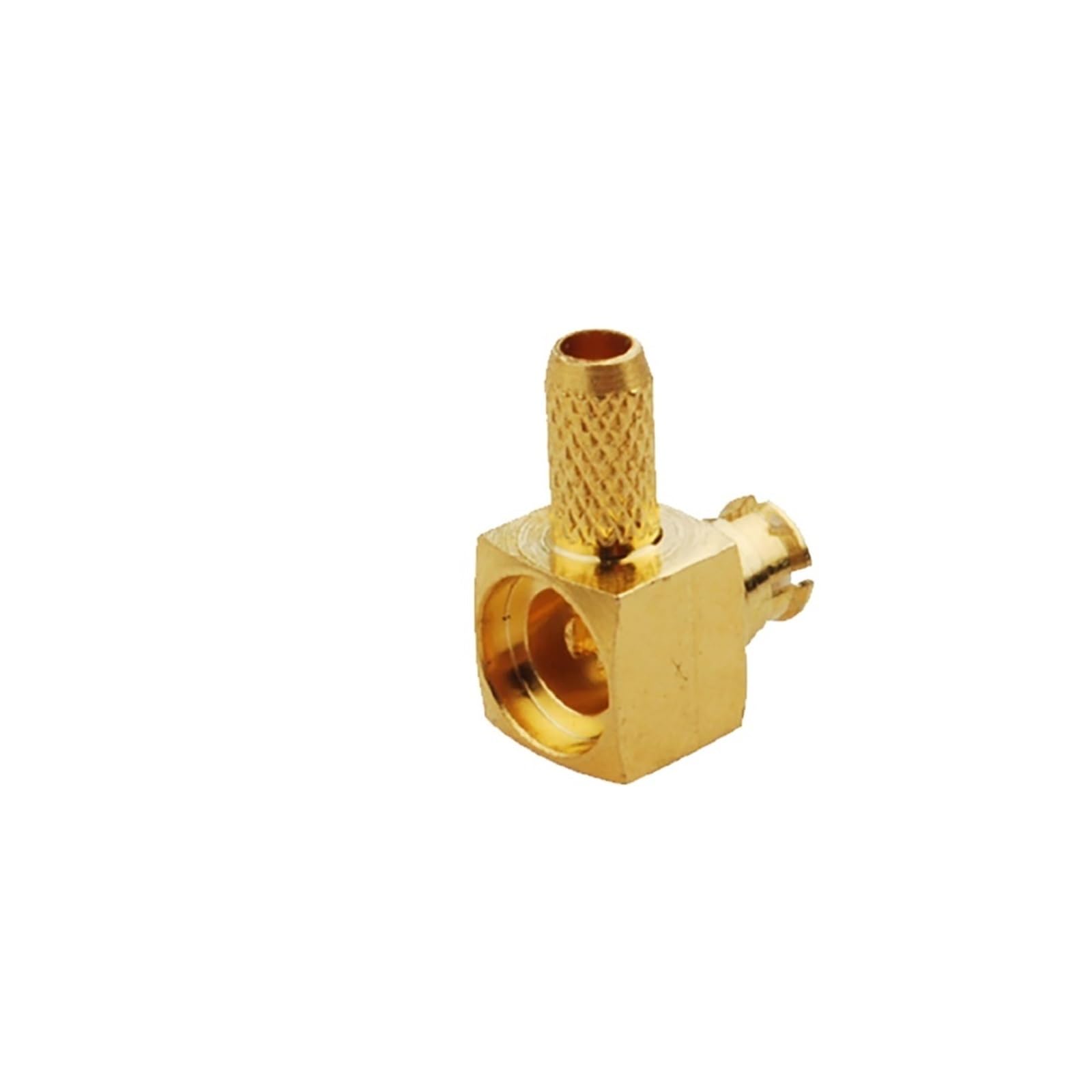 50pcs connecteur à angle droit femelle à sertir SMP compatible avec le câble coaxial RG174 RG178 LMR100