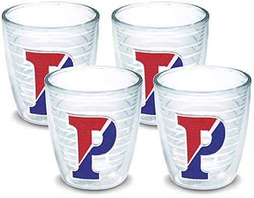 Tervis Pennsylvania Quakers Logo Tumbler with Emblem 4 Pack 12oz, Clear