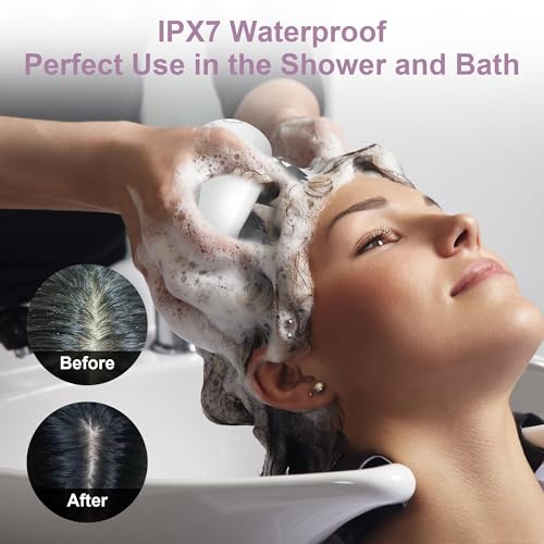 Image of Electric Scalp Massager, Portable Head Stress Relax,IPX7 Waterproof Rechargeable Head Massager Scalp Stress Relax, Body for Deep Cleansing, Relief, Hair Growth (MULTI-COLOR)