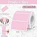 Starboling 2x1 Thermal Labels,Address Barcode Self-Adhesive Thermal Printer Stickers for Logo Design,Name/Price Tag,Address（Pink）