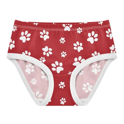 Little Girl Underwear Toddler Panties Kids Undies Dog Paw Soft Cotton Briefs 2T-8Y