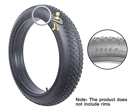 26×4.0 Tire For Bike Wire Bead Fat Tire Mountain Electric Bicycle Accessory (1 Tire And 1 Tube) #TOP2