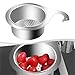 AirheadStorm Stainless Steel for SWAN Sink Strainer Basket, Multi-Functional Drain Basket for Sink, Quick Drain Kitchen Tool, Silver
