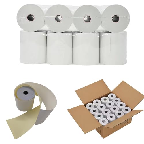 VIECAM (32 Rolls) 2-Ply Carbonless 3" x 95' White/Yellow Receipt Paper for Restaurants & POS Cash Registers | Compatible with Star Micronics SP700, SP2000, UP389, Omni 480, TMU 220, TMU 250, and More