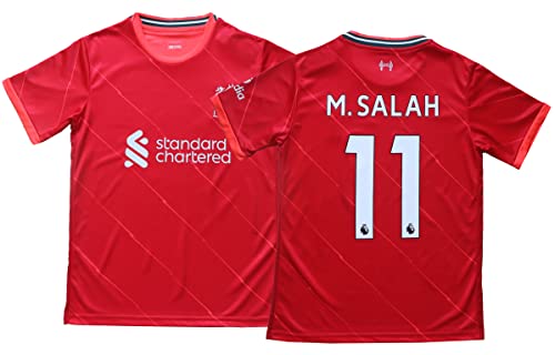 GITGIE 2021/2022 Liverpool Home #11 Mo Salah Football Adult Mens Jersey Shirt Shorts Adult Sizes