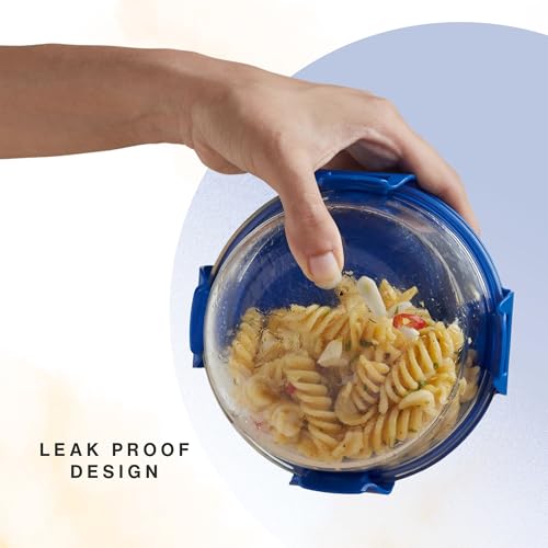 Image of United Colors of Benetton Lunch Bag Set with 3 Glass Containers | Insulated Leakproof Tiffin Bag for Office, School & Travel | Durable, Stylish, BPA-Free Food Storage Kit (Navy-Blue)