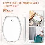 Travel Makeup Mirror with Light: 3 Color Lighting Portable Mirror with Touch Screen Rechargeable Adjustable LED Lights Vanity Hexagon Mirror for Travel, Desk, Home (White) - Image 5