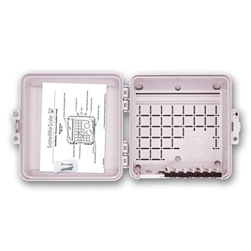 Satellitesale Weatherproof Junction Box Heavy Duty Enclosure 9X9X4 Inches Uv-Rated Thermoplastic Alloy #TOP4