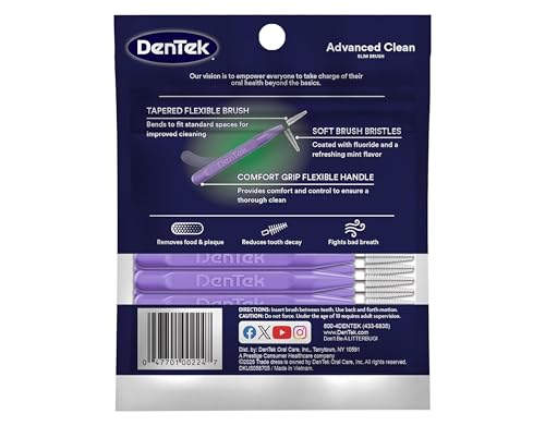 Image of DenTek Complete Clean Easy Reach Floss Picks, Advanced Fluoride Coating, Mouthwash Blast Flavor, 32 ct. (Pack of 2)