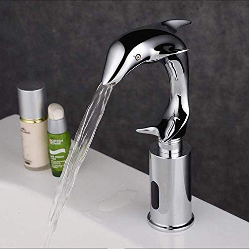 Robinet de dauphin en bronze pour lavabo chic et retro
