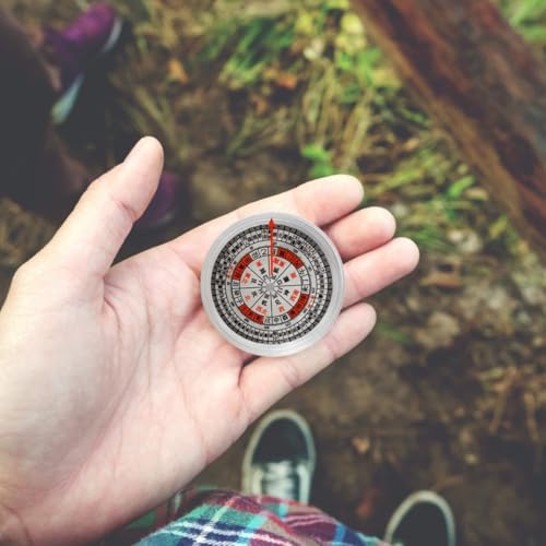 Brújula china portátil de acrílico para camping miniatura 5