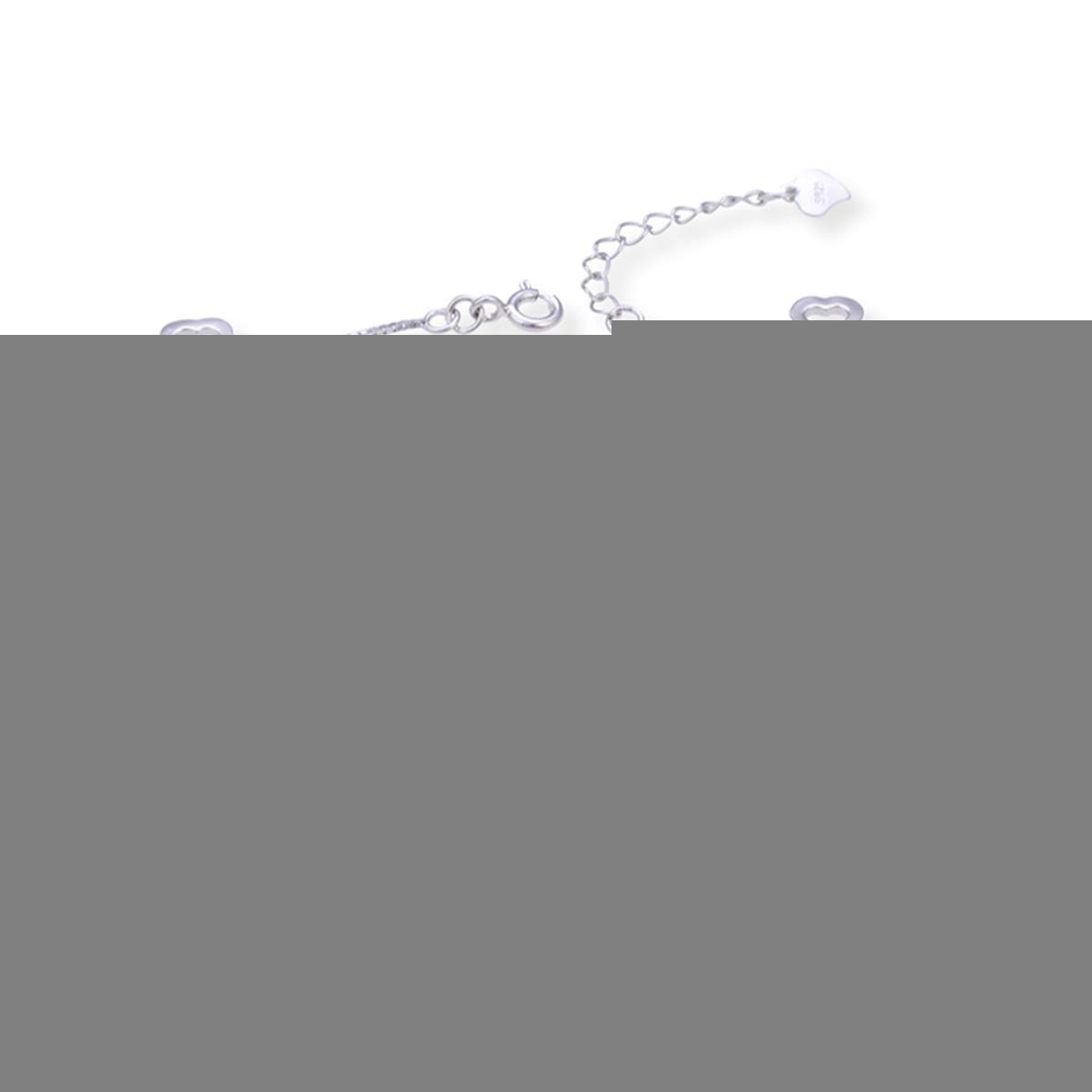 calcetín Simple Zircon 925 Tobillera de Plata esterlina Señoras Diamantes con Accesorios, Accesorios de Moda, Regalos de cumpleaños