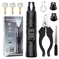 ETENTOUS Krallenschleifer für Hunde, Neuester Profi Krallenschleifer mit 3 Anschlüssen (mit krallenschere), Superleise, Dog Nail Grinder für Große, Mittelgroße, Kleine Hunde