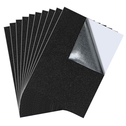 xuefenfei 10 PCS Almohadillas de Espuma Autoadhesivas, Adhesiva de EVA Espuma A4, Eva Negro Foam Board Autoadhesivo 300x 210x1mm, para Muebles y Manualidad
