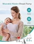 Paruu P16 Wearable Breast Pump, Hands-Free Portable Electric Breast Pump with 4 Modes & 12 Suction Levels, 309mmHg Max Powerful Suction, 19/21/24mm Flange Inserts, Wireless Breastfeeding Pump, 2 Pack