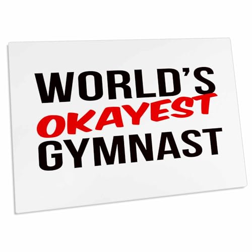 3dRose Worlds Okayest Gymnast Desk Pad 58x40 cm miniatura 1
