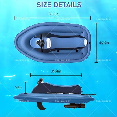 Kayak inflable eléctrico para buceo y natación recreativa en el mar 8