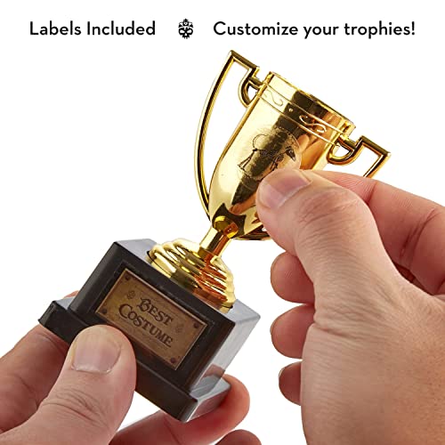 Halloween Costume Contest Trophies, 5-Pack – Customizable Party Awards with 24 Stickers with Categories & Poses - Fun Awards for Home, Work, School & Bar Costume Parties Supplies, Games & Decorations - Thumbnail 4